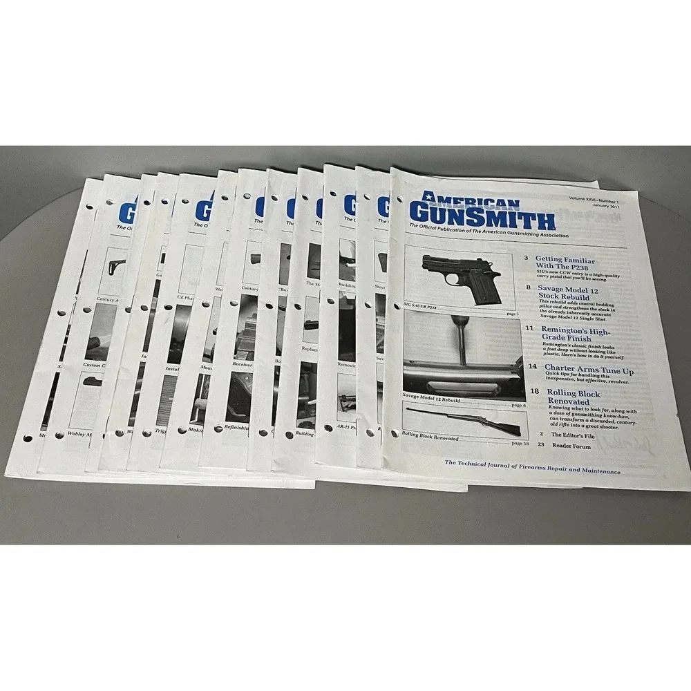 American Gunsmith Magazine 2011 Full Year Lot Of 12- Firearms Repair Maintenance